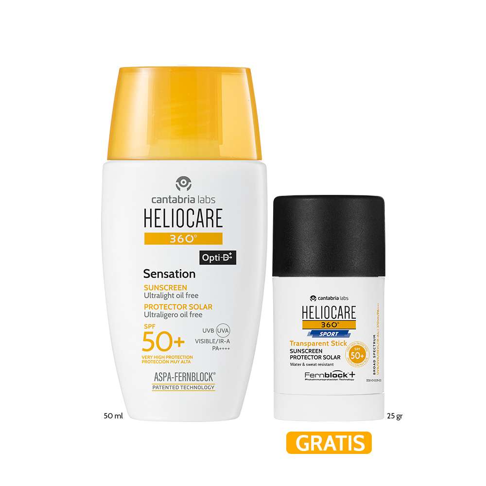 Kit Heliocare 360° Sensation + Sport Stick SPF 50+