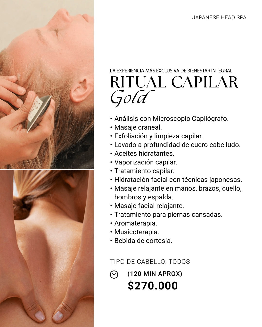 Ritual Capilar HeadSpa Gold – Barranquilla - Skinty Dermocosmetic Shop